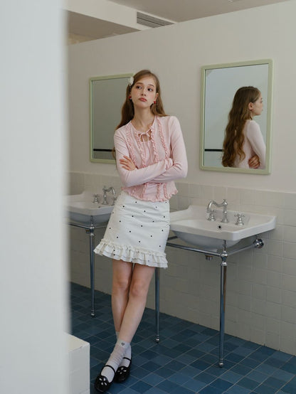 Romantic Sheer Back Ribbon Top