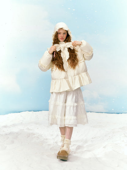 Dreamy Flounce Bow Down Jacket