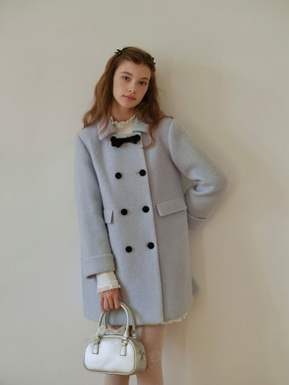 Crystal Mist Double-Breasted Coat