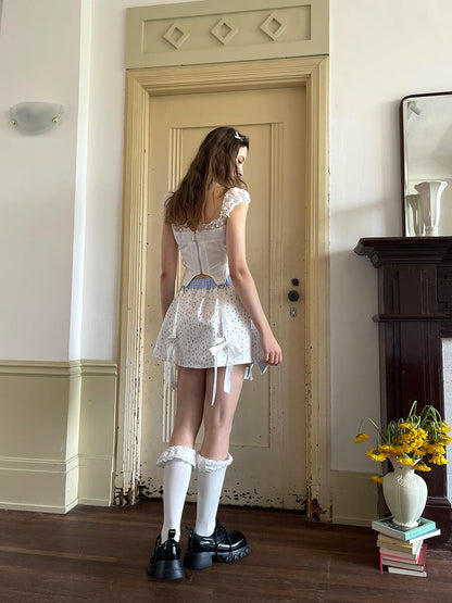 Sugar Pop Heart Ribbon Skirt