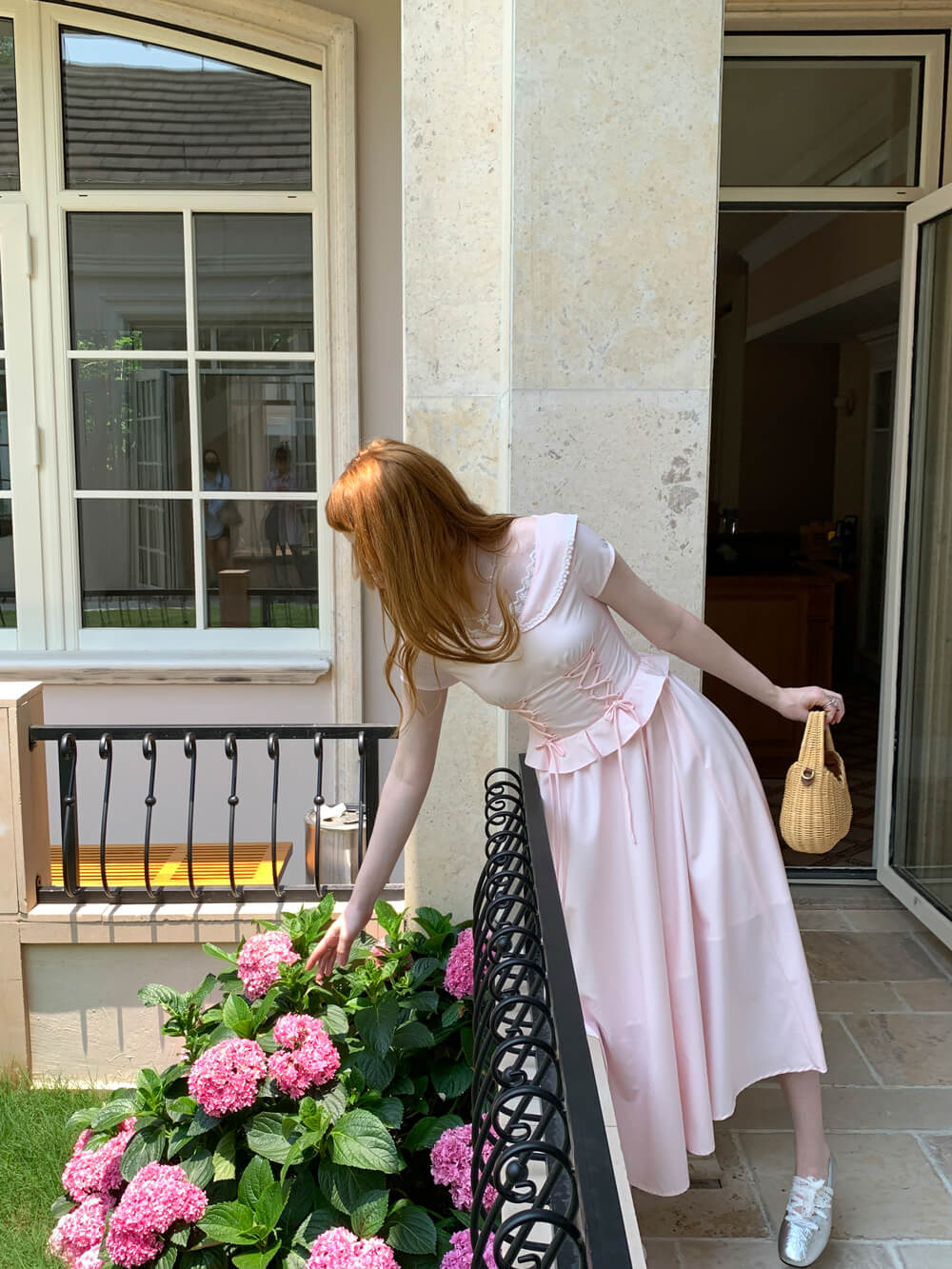 Laceup Sailor Pink Long Dress