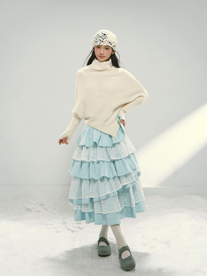 Celeste Lace Tiered Long Skirt