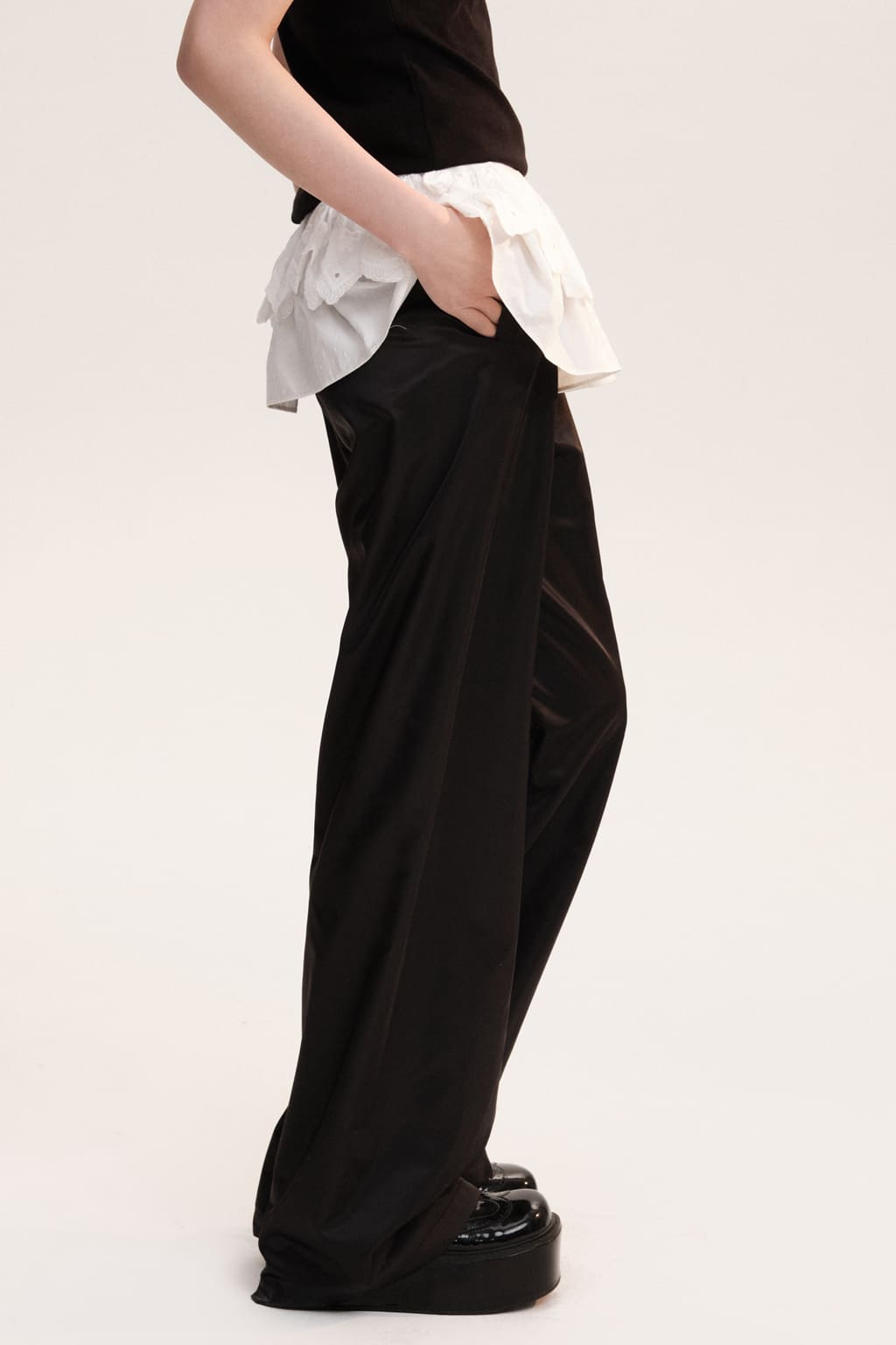 Tiered Frill Accent Pants