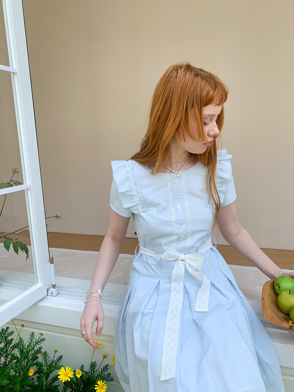 Angelic Puff Sleeve Lace Dress