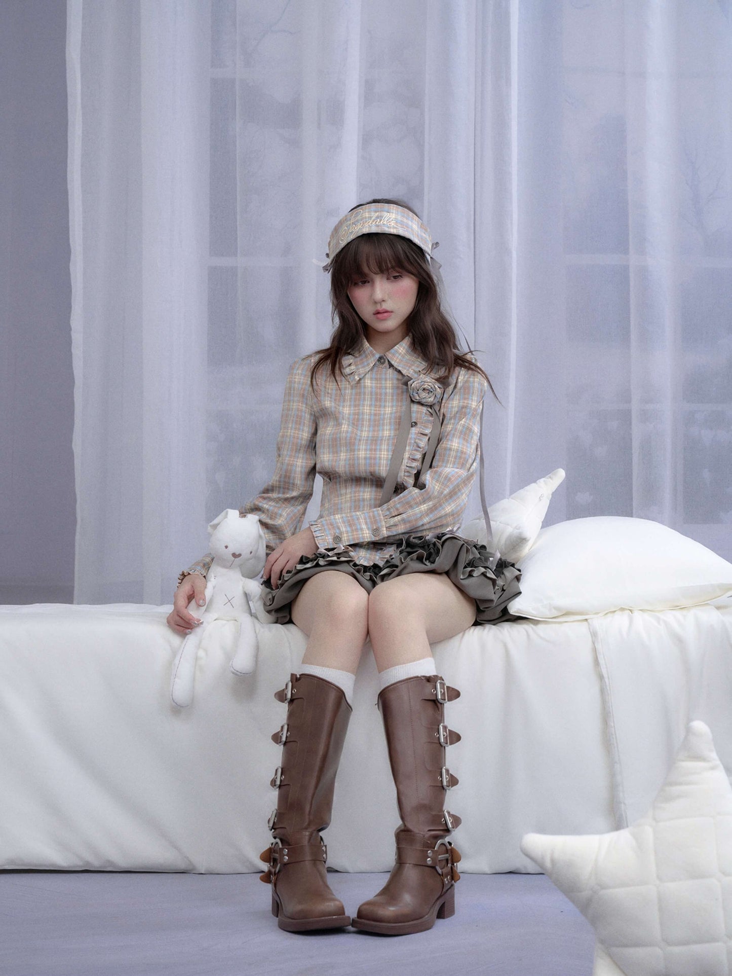 Layered Ribbon Frill Mini Skirt