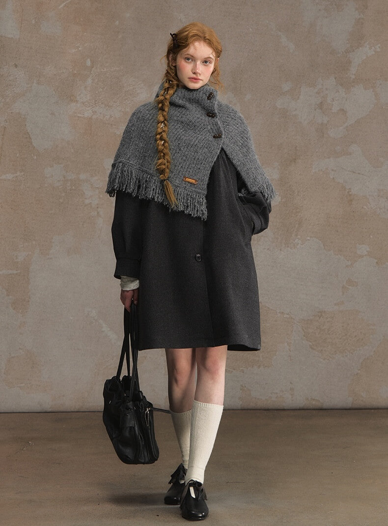 Timeless Gingham Panel A-line Coat