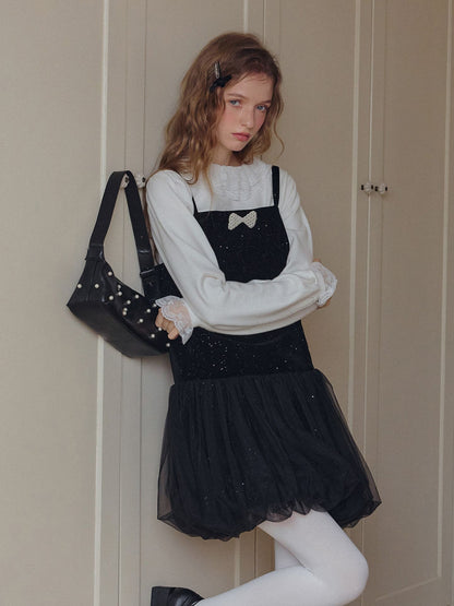 Twinkle Night Velvet Layered Dress