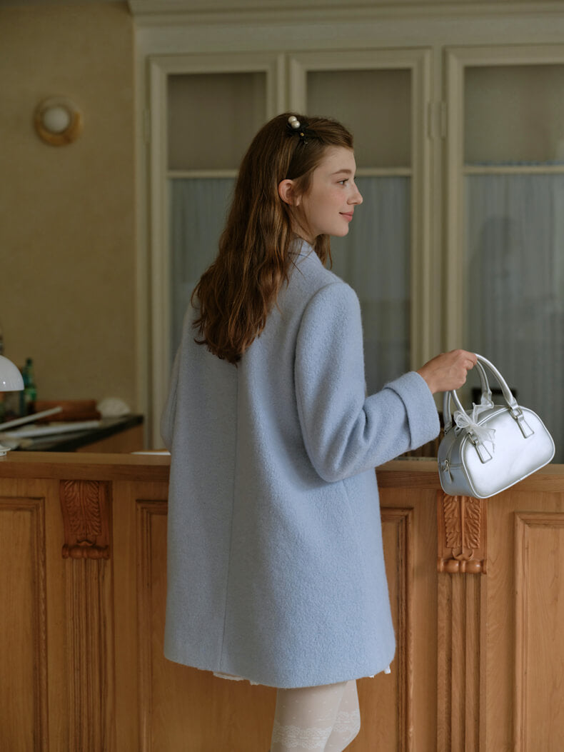 Crystal Mist Double-Breasted Coat