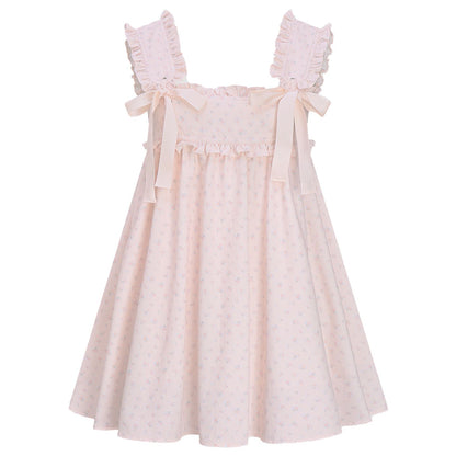 Grace Floral Ribbon Shoulder Dress