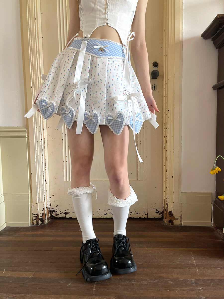Sugar Pop Heart Ribbon Skirt