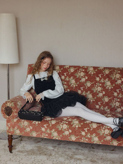 Twinkle Night Velvet Layered Dress