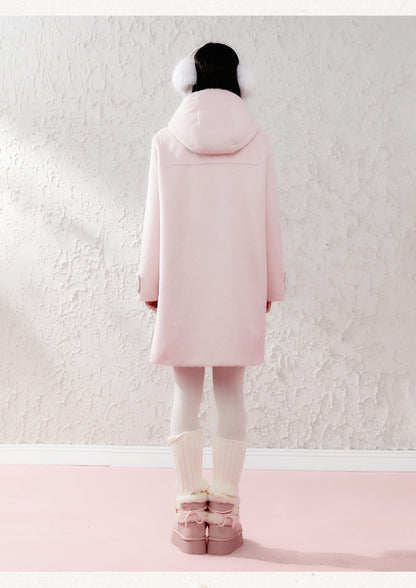 Cozy Plaid-Lined Duffle Coat