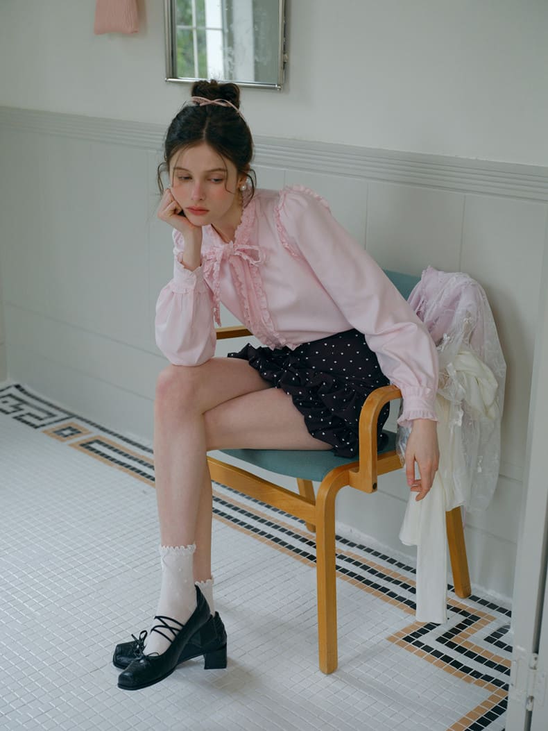 公式】Elegant Frill Ribbon Blouse - Fantage（ファンテージ