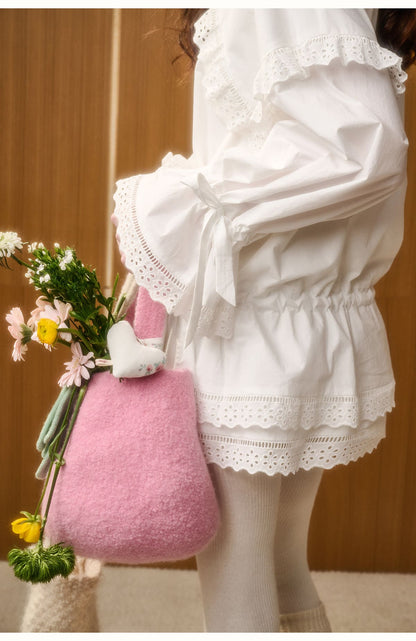 Classic Lace Collar Peplum Dress