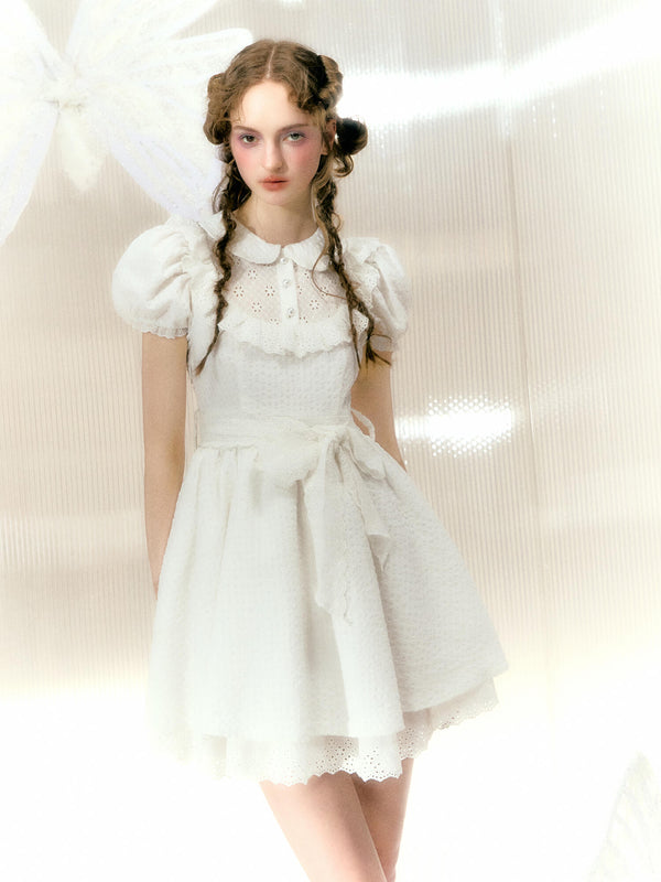Angel White Frill Dress