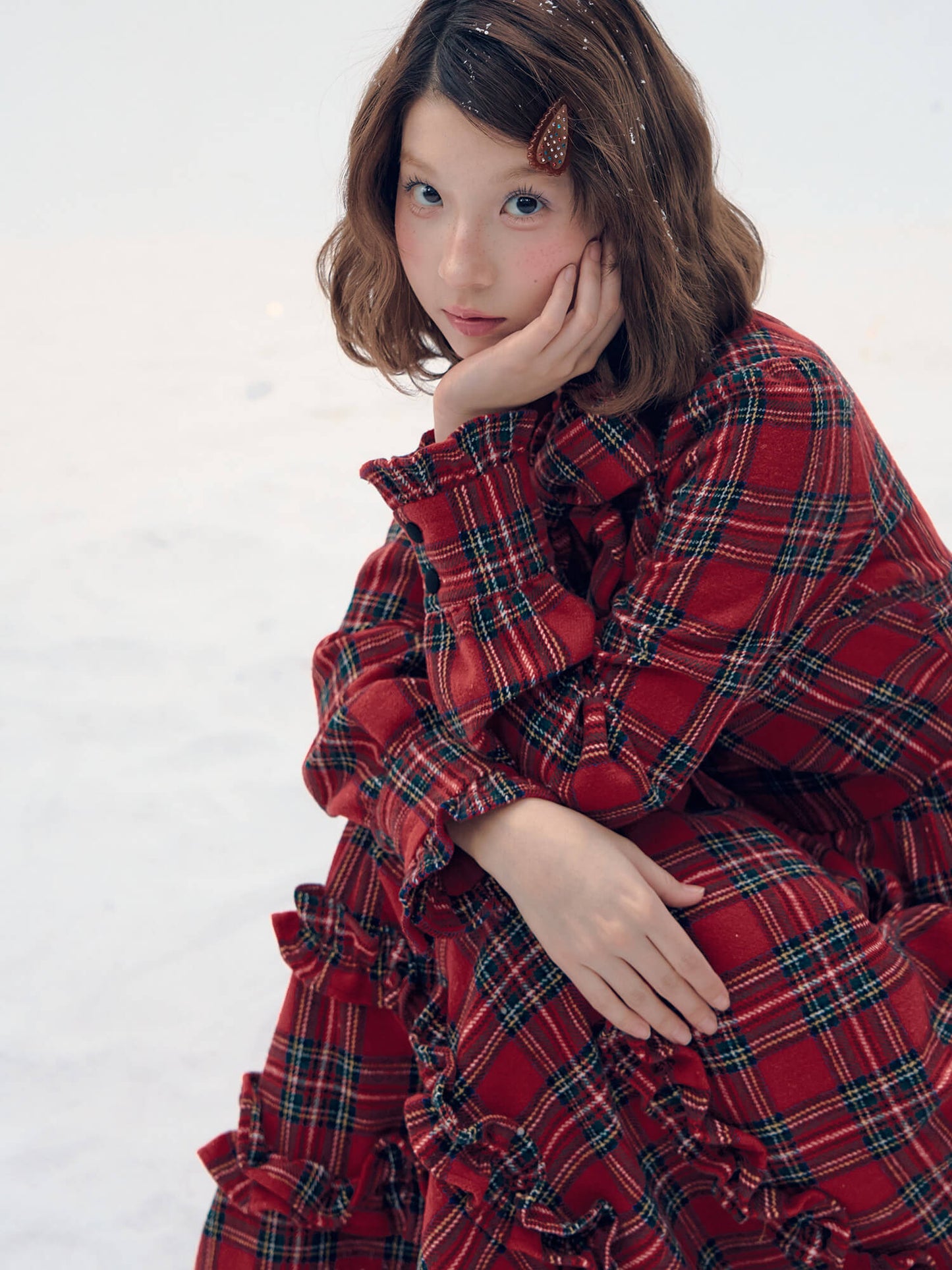 Victorian Plaid Tiered Long Dress