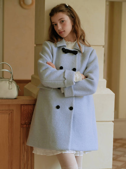 Crystal Mist Double-Breasted Coat