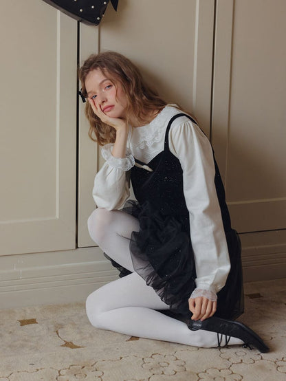 Twinkle Night Velvet Layered Dress