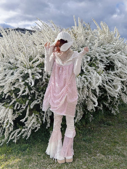 Dreamy Lace Ribbon Flare Pants（全2色）