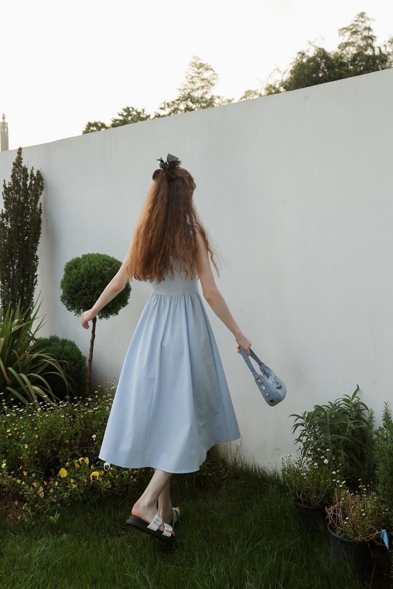 Elegant Ribbon Mode Camisole Dress（全2色）