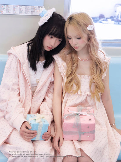 Grace Floral Ribbon Shoulder Dress