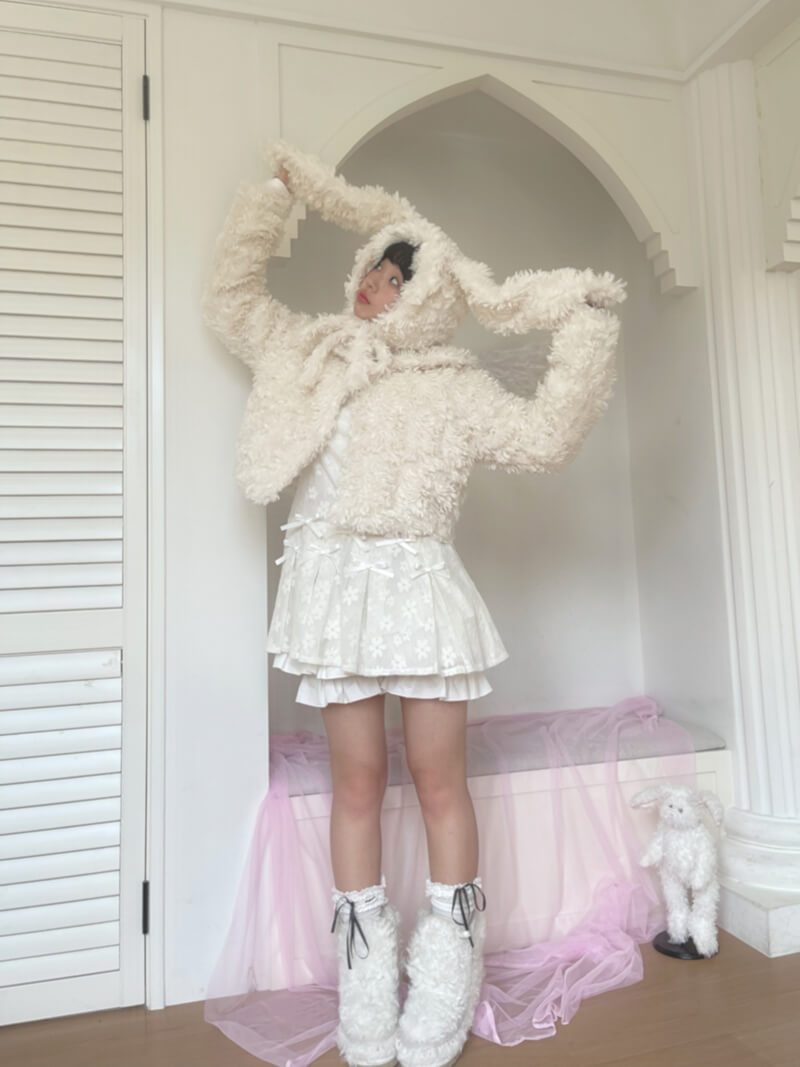 Sugar Fluff Ribbon Collar Jacket（全2色）