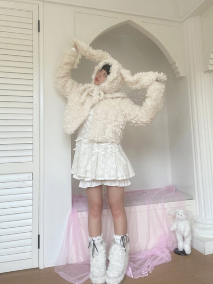 Sugar Fluff Ribbon Collar Jacket（全2色）