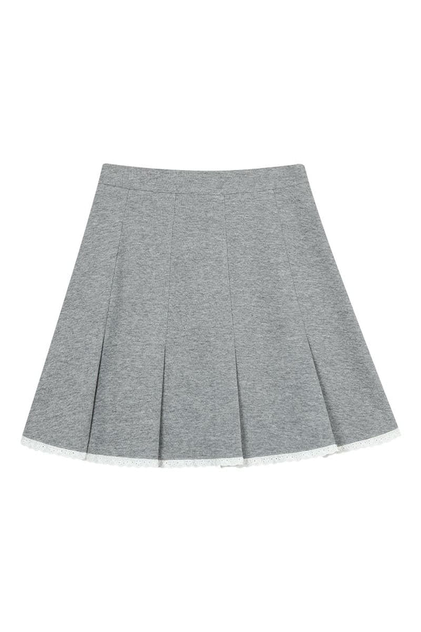 Mini Lace Pleated Casual Skirt