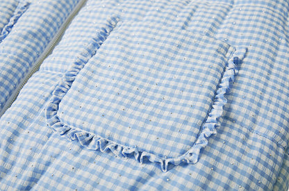 Snowy Check & Solid Reversible Outer