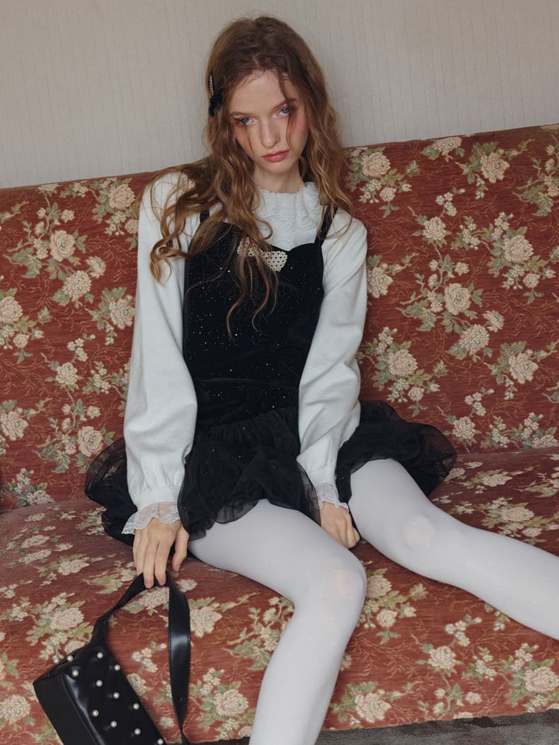 Twinkle Night Velvet Layered Dress