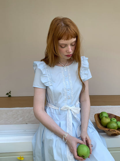 Angelic Puff Sleeve Lace Dress