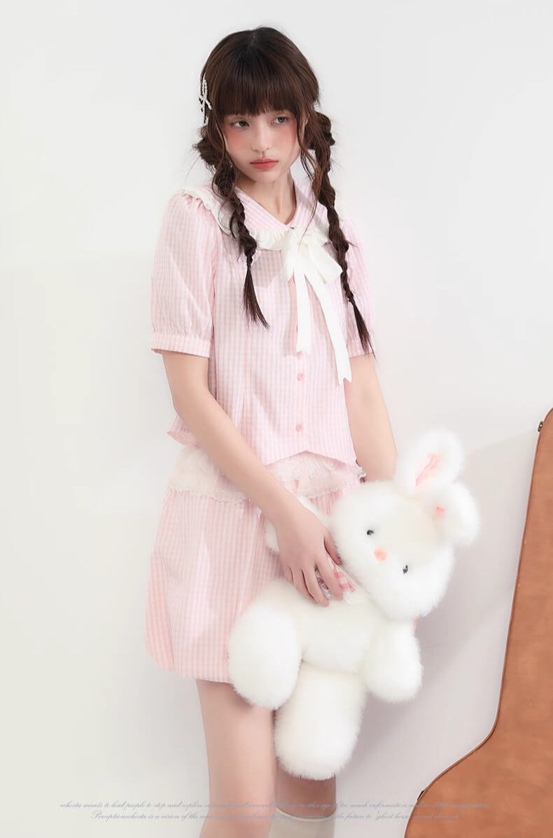 Candy lace gingham ribbon setup