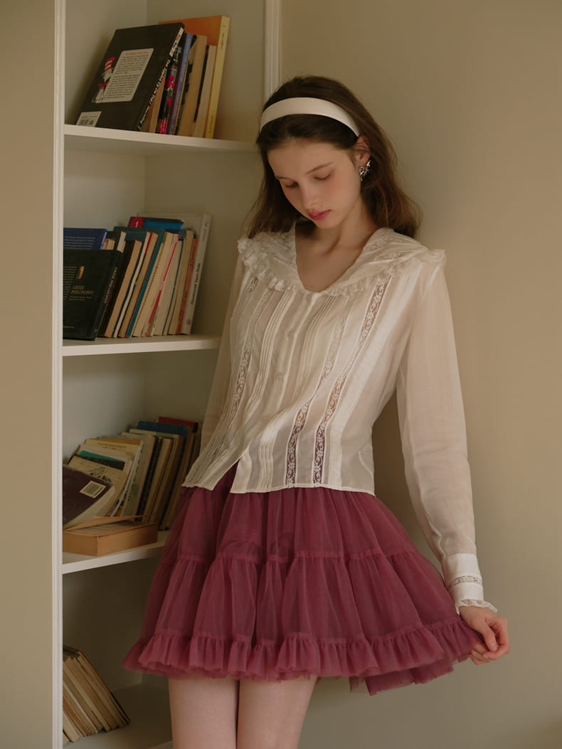 Deep Color Tiered Mini Skirt