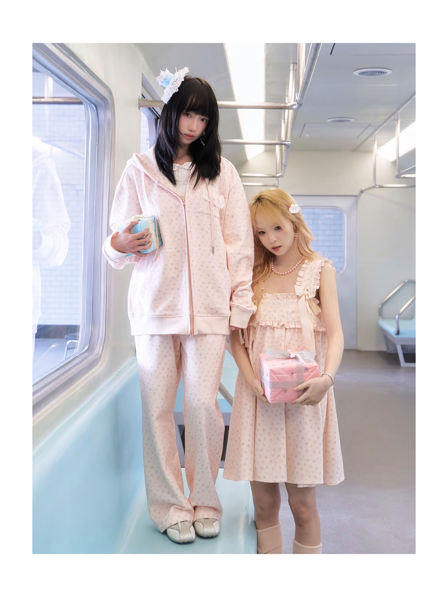 Grace Floral Ribbon Shoulder Dress