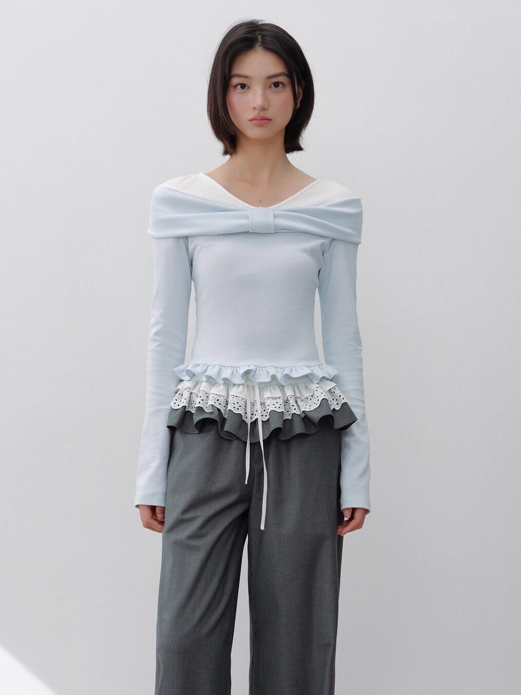 Romantic Ribbon Slim Fit Top