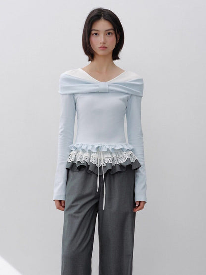 Romantic Ribbon Slim Fit Top