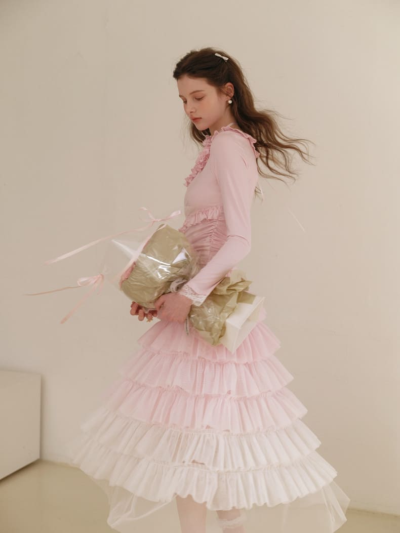 Dreamy Rose Gradient Maxi Skirt