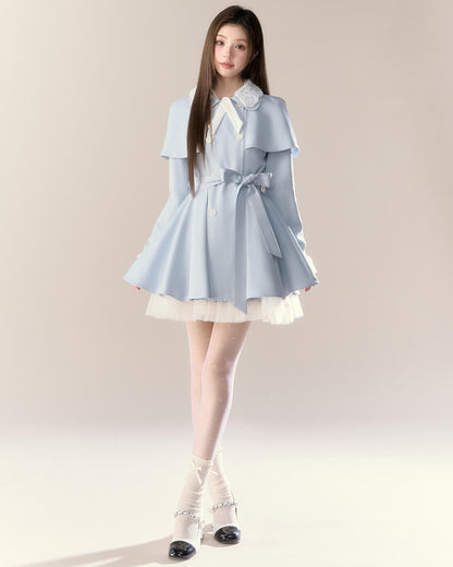 Romantic Cape Flare Dress Coat（全2色）
