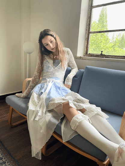 Frilly Bear Ribbon Camisole Dress（全2色）