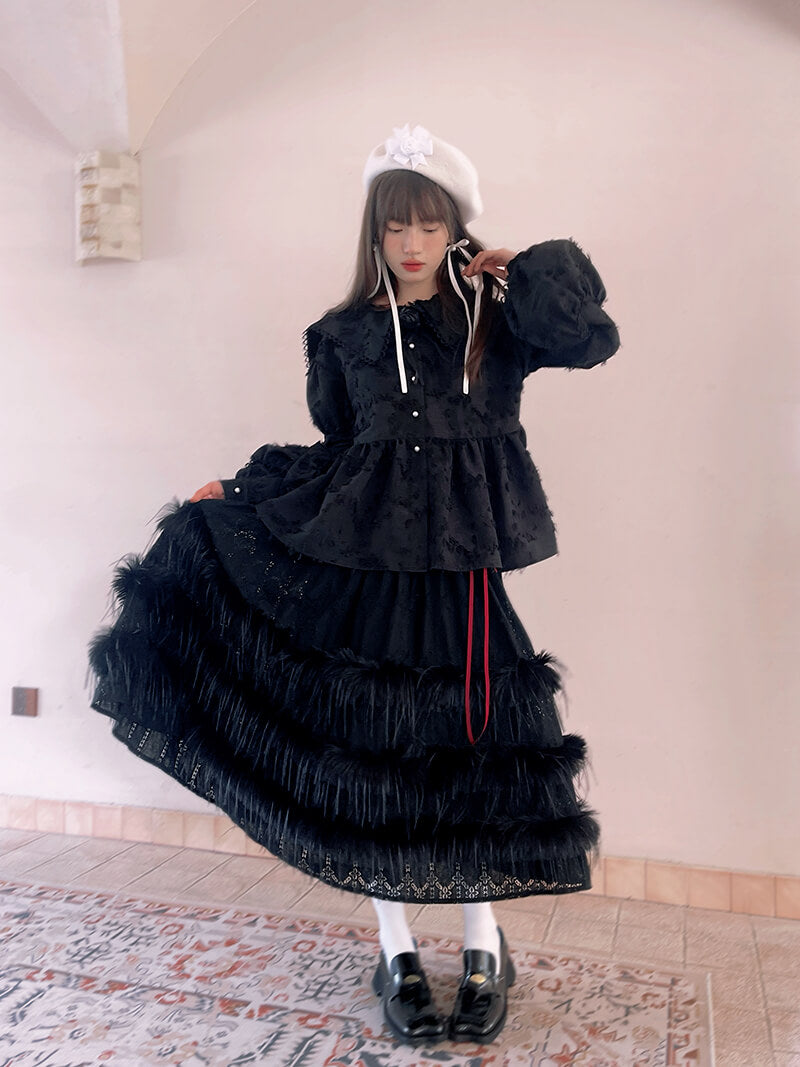 Feather Touch Romantic Blouse（全2色）