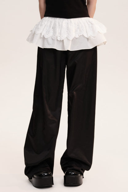 Tiered Frill Accent Pants