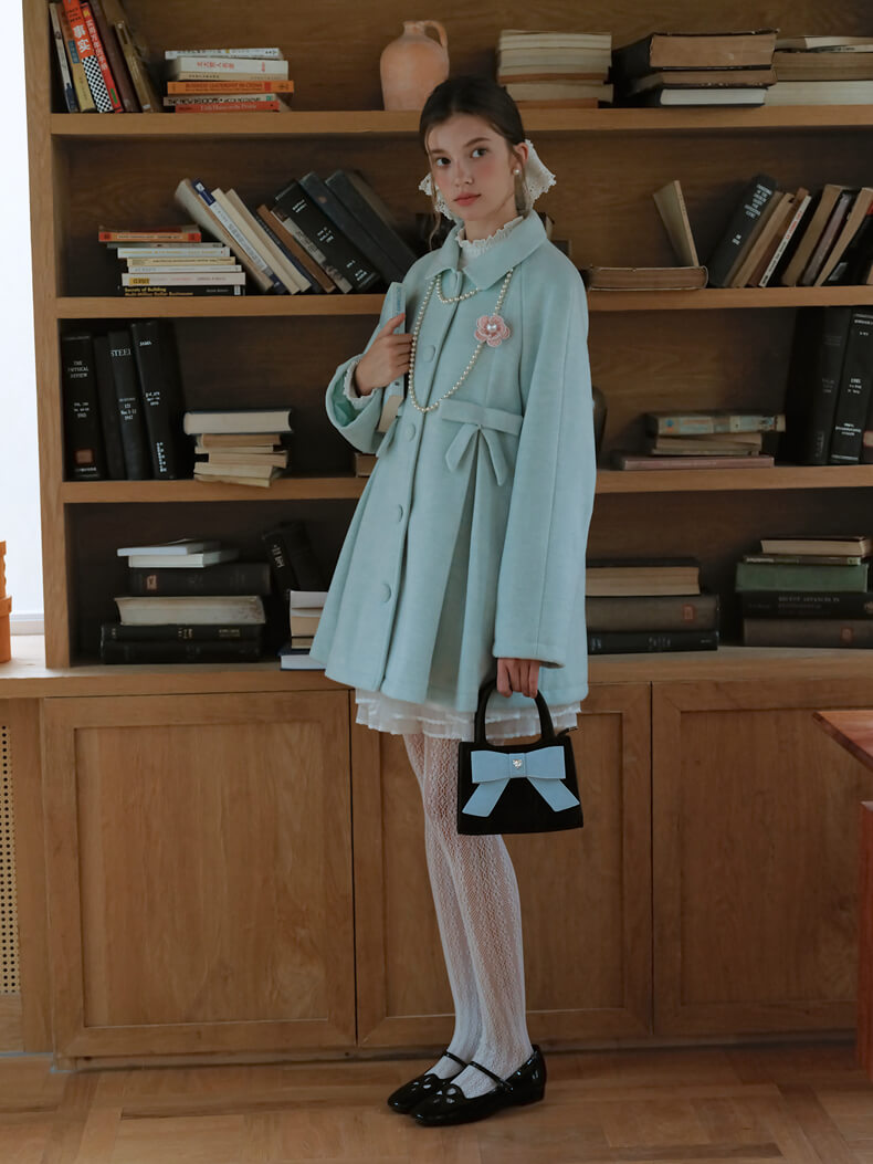 Mint Breeze Classic Flare Coat