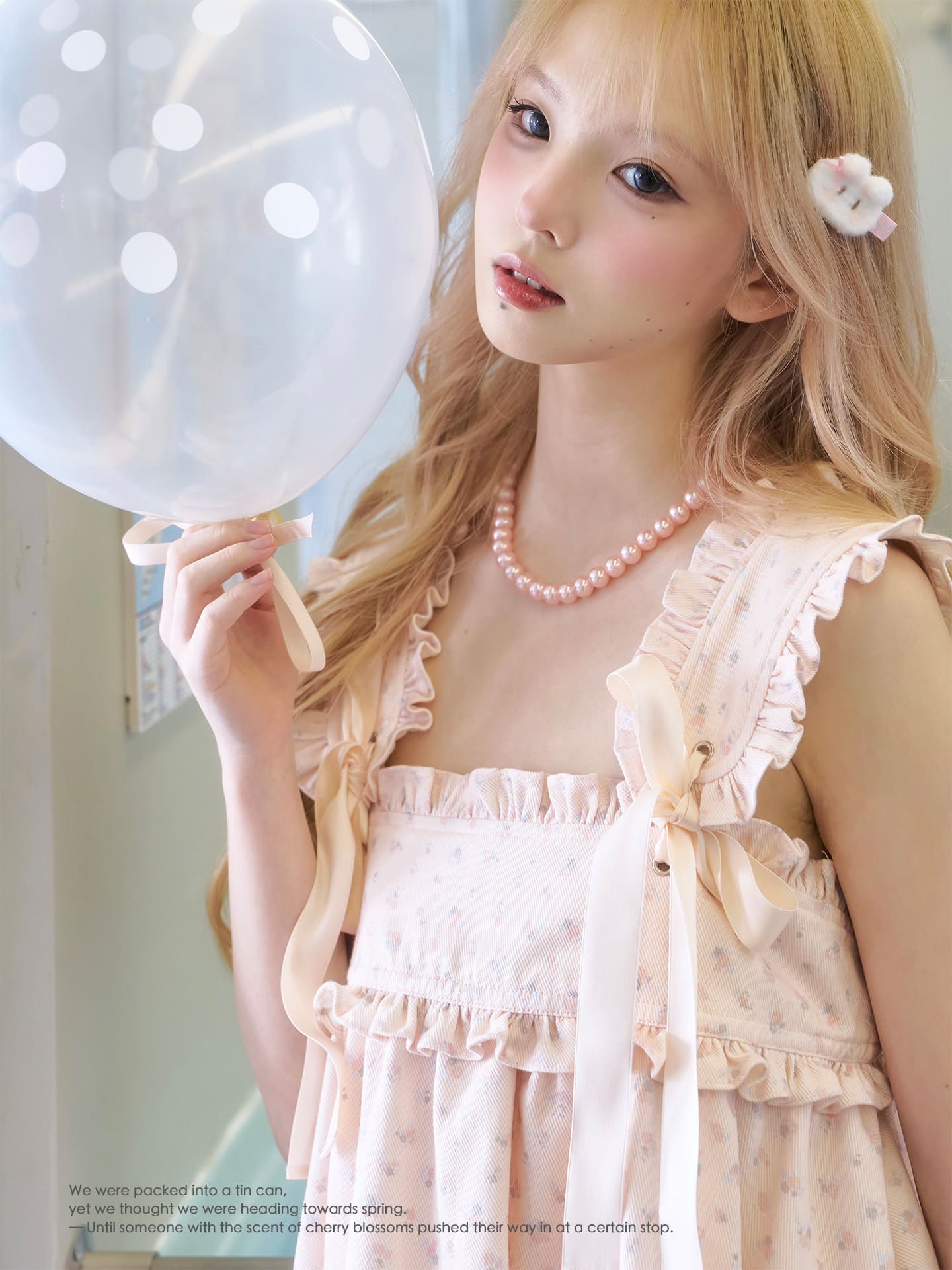 Grace Floral Ribbon Shoulder Dress