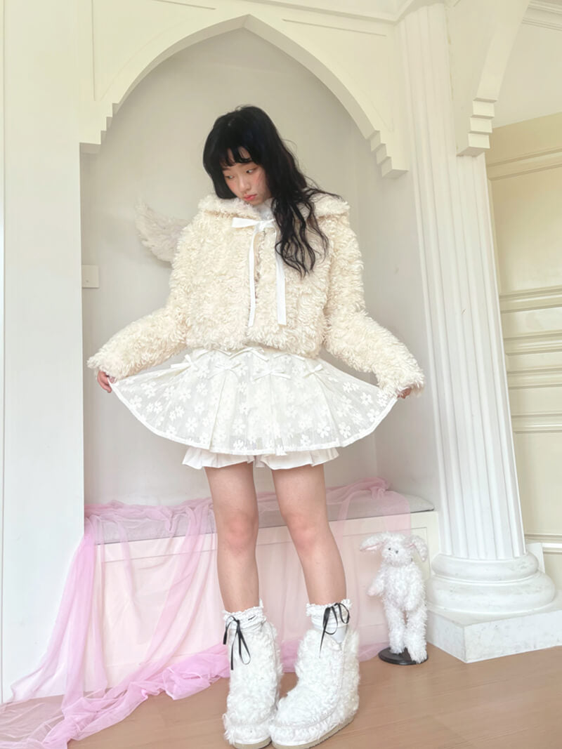 Sugar Fluff Ribbon Collar Jacket（全2色）
