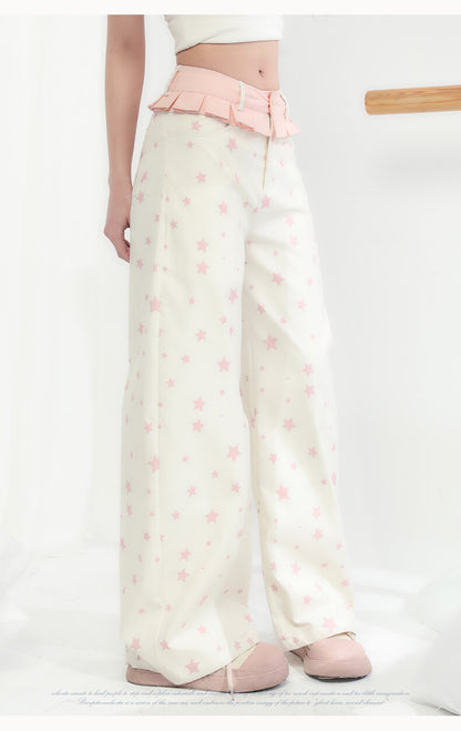 Candy Sky Star Print Pants