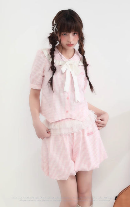 Candy lace gingham ribbon setup