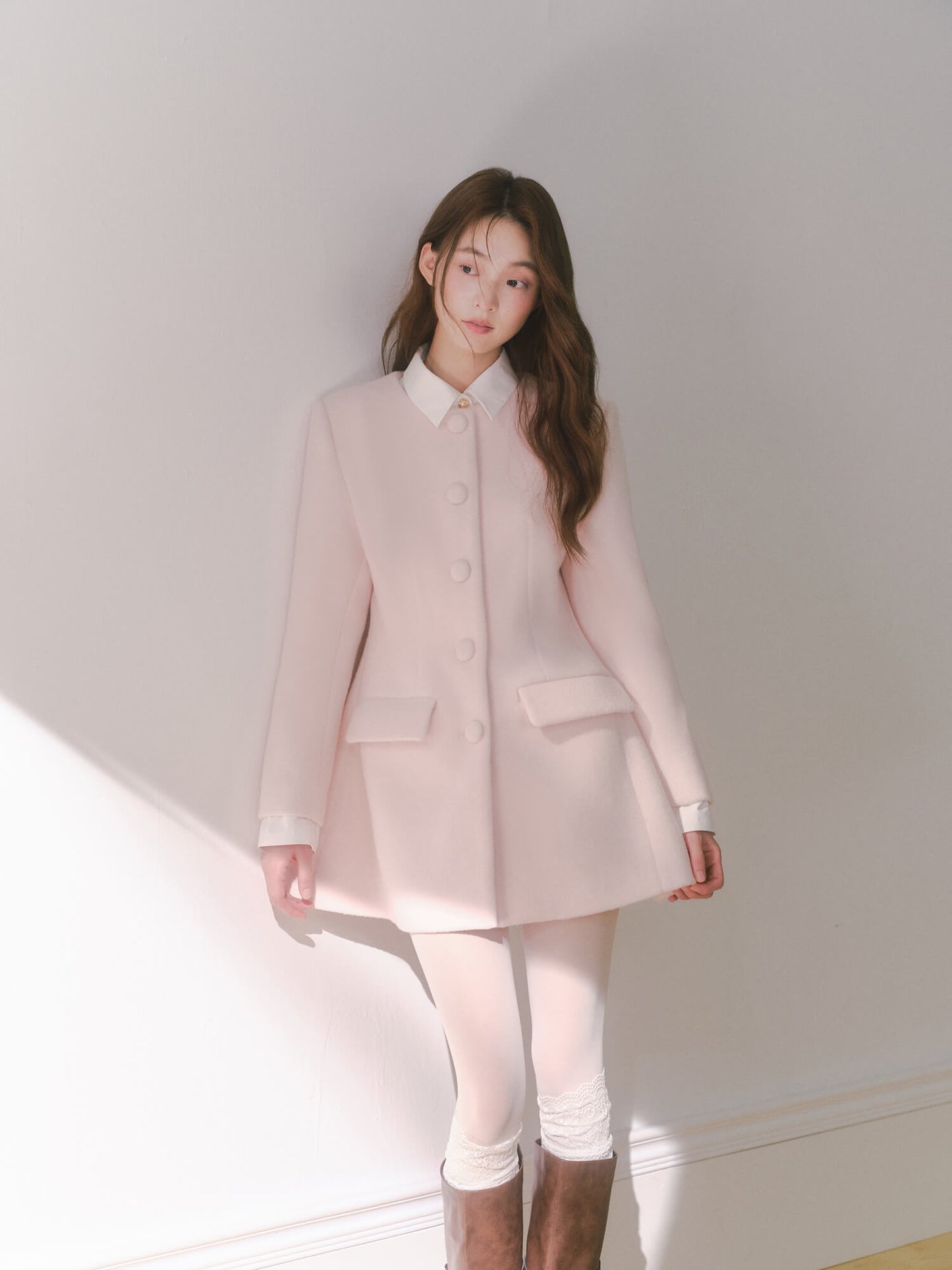 Pink Grace Silhouette Coat