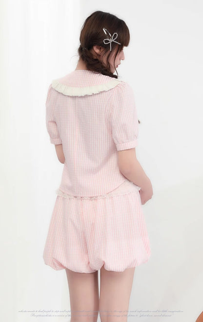 Candy lace gingham ribbon setup