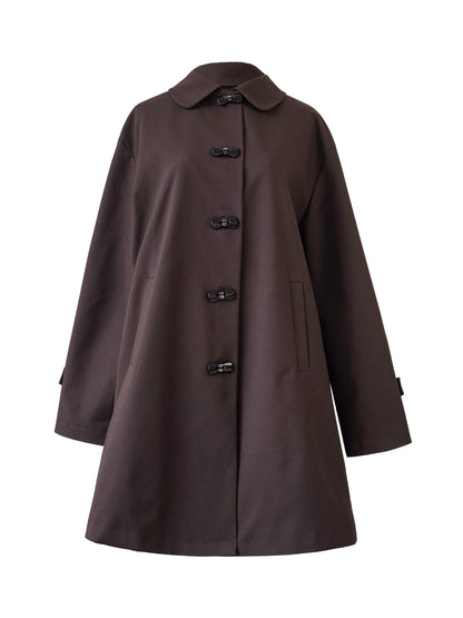 Ribbon Toggle Flare Coat