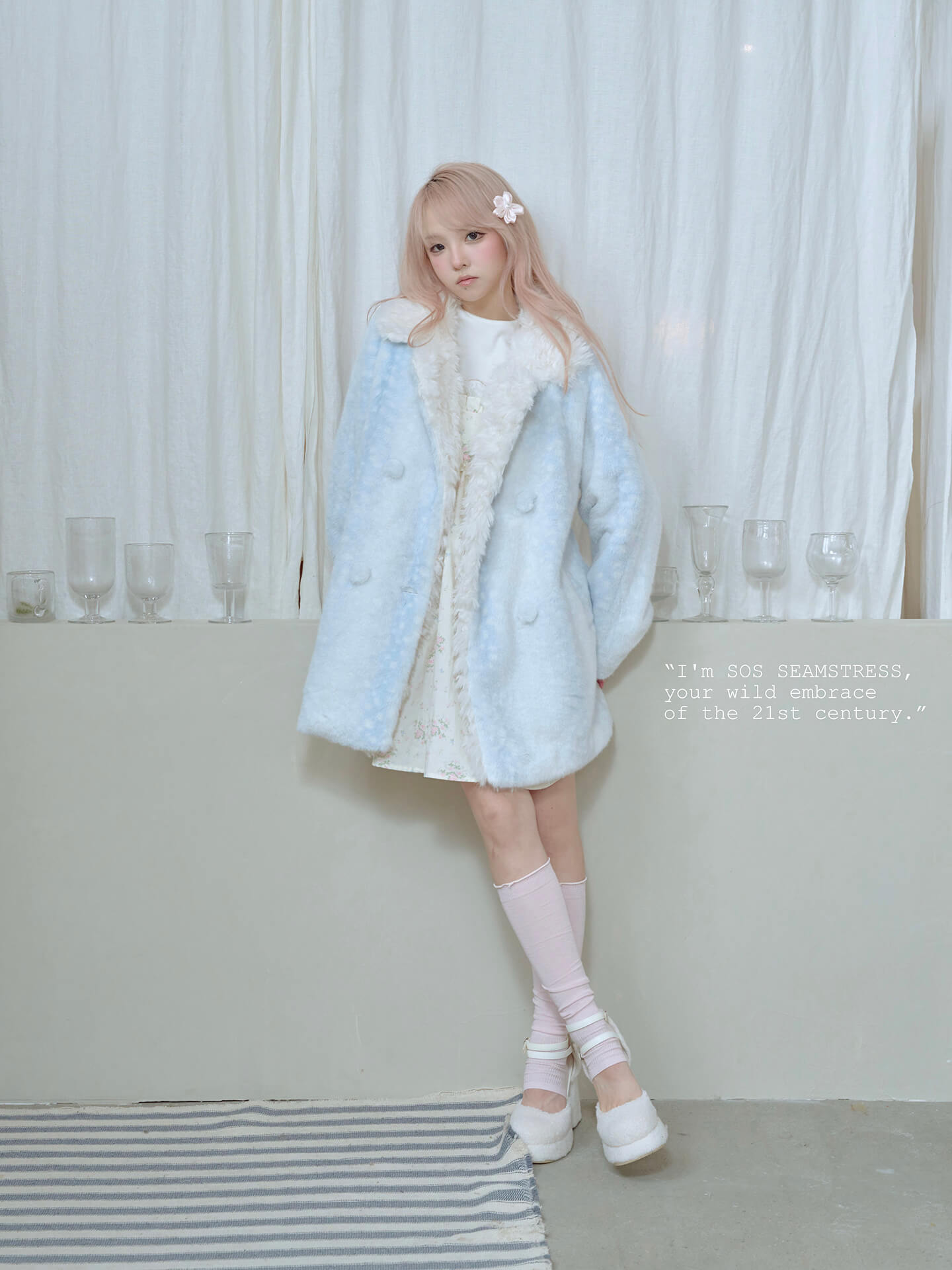 Frosty Mist Faux Fur Coat